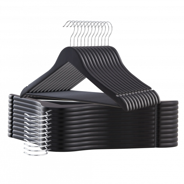 Kleiderbügel schwarz 50er Pack