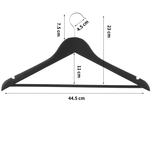 Kleiderbügel schwarz 50er Pack – Bild 2