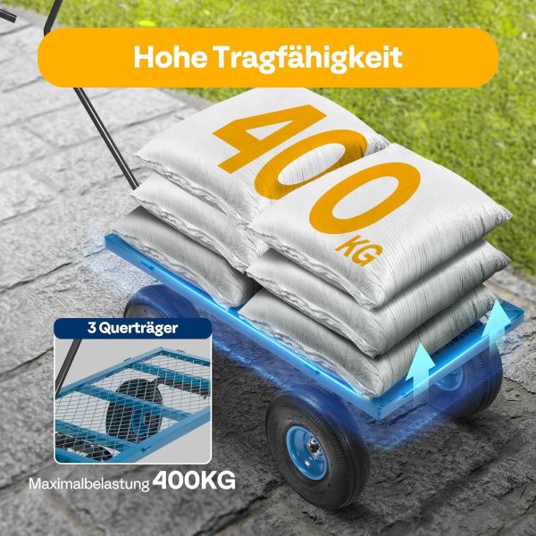 Handpritschenwagen 400kg Belastung – Bild 3